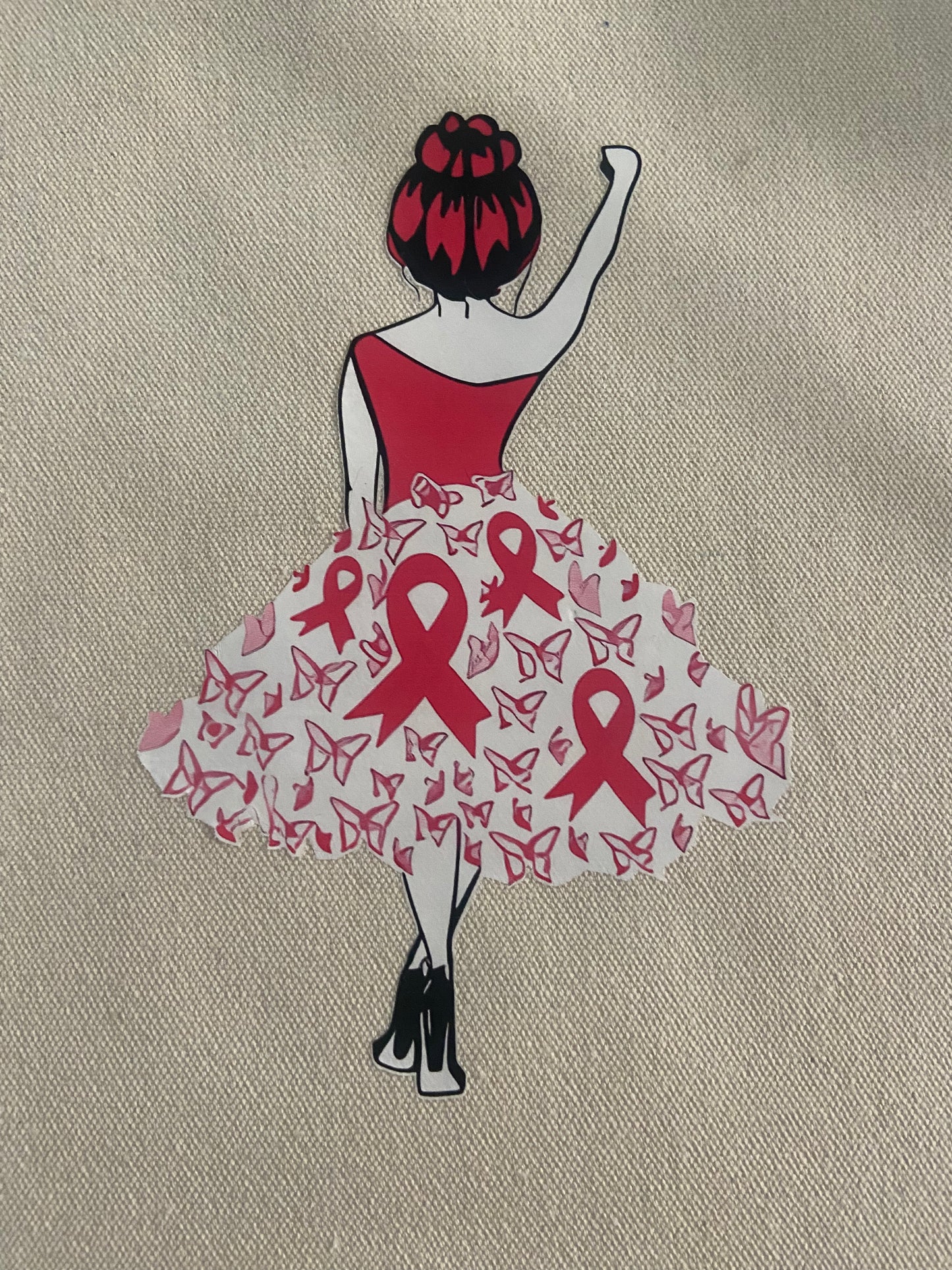 Breast Cancer Canvas Tote